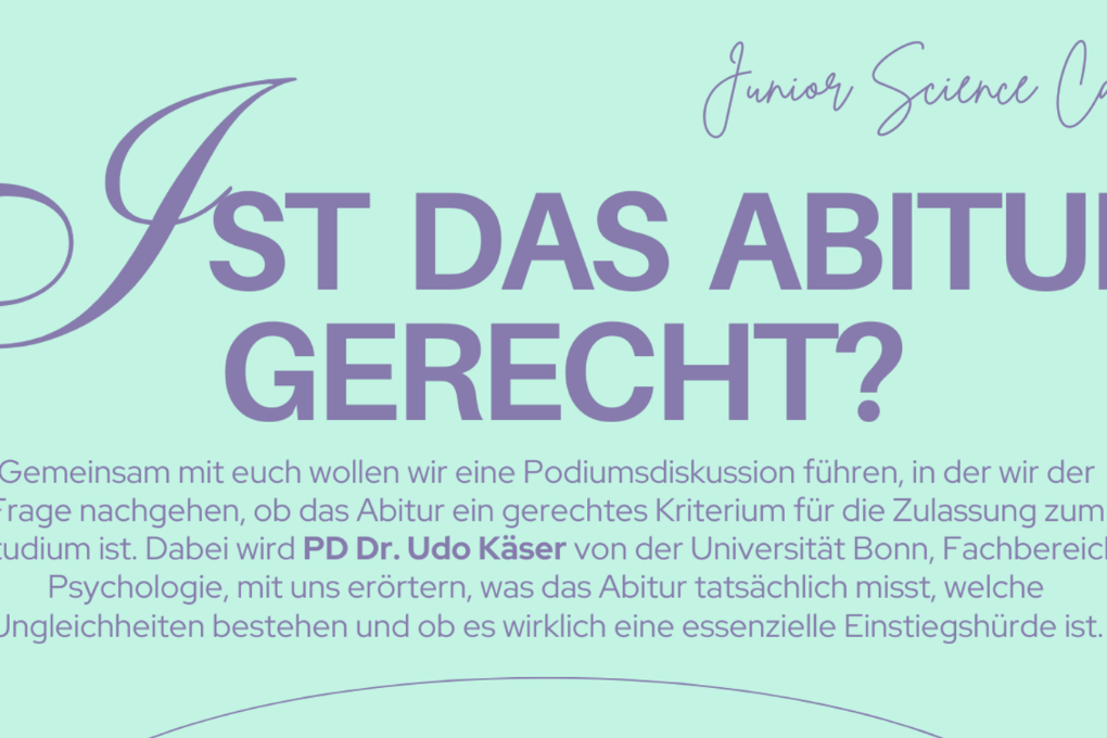 Einladung zum Junior Science Café am 14.03.2026, 16-19Uhr, Forum USH