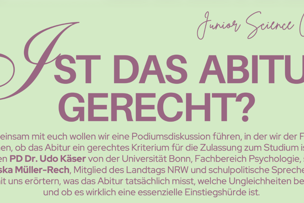 Einladung zum Junior Science Café am 14.03.2026, 16-19Uhr, Forum USH