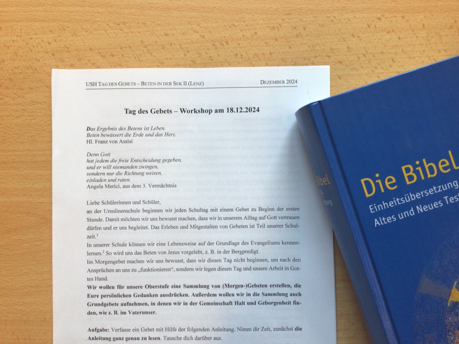 Leitfaden Tag des Gebets (Lenz-Kemper)