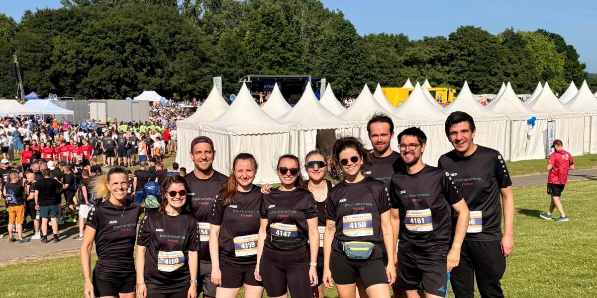 USH-Lehrkräfte beim Firmenlauf in Bonn (vorher)