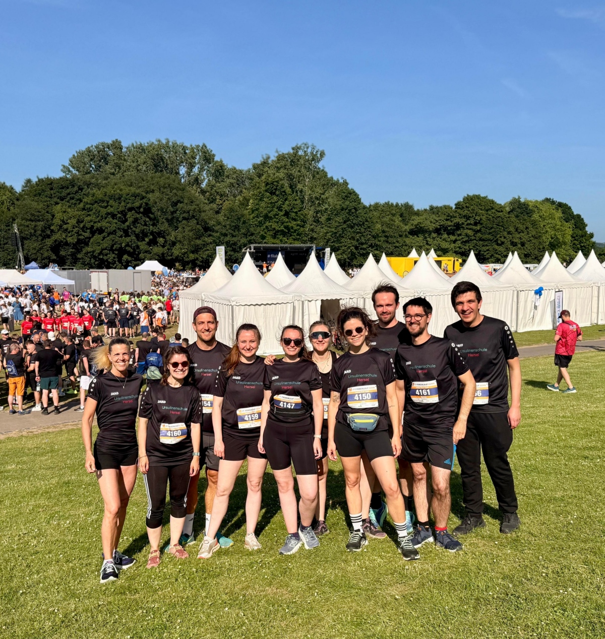 USH-Lehrkräfte beim Firmenlauf in Bonn (vorher)