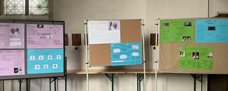Unterrichtsreihe „Papst-Sein“ im katholischen Religionsunterricht der G10a