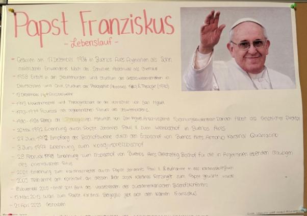 Plakat Papst Franziskus