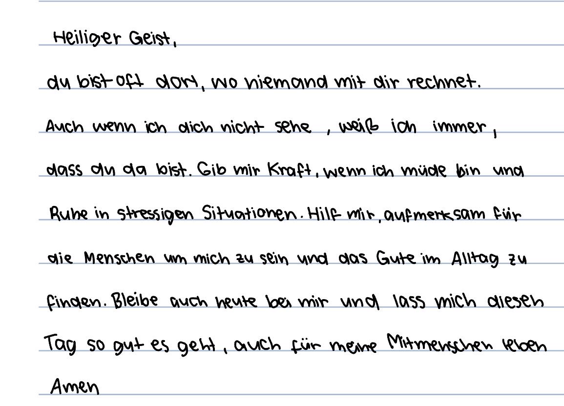 Pfingstgebet von Julie L.