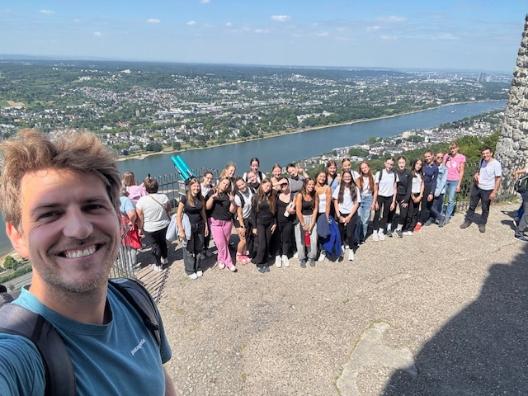 Erdkunde-Exkursion der Jgst. E ins Siebengebirge, Blick auf den Rhein