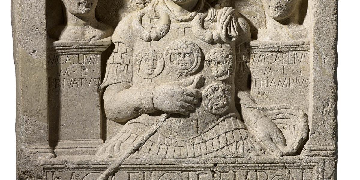 Der Grabstein des Marcus Caelius, um 10 n. Chr. Foto: J. Vogel, LVR-LandesMuseum Bonn.